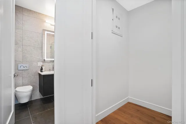 a view of bathroom with a toilet