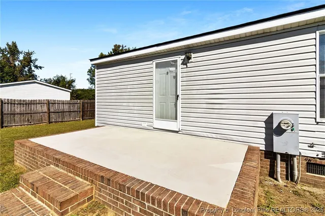 a view of a large white building
