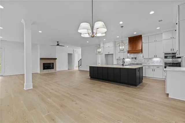 a room with a table and a window