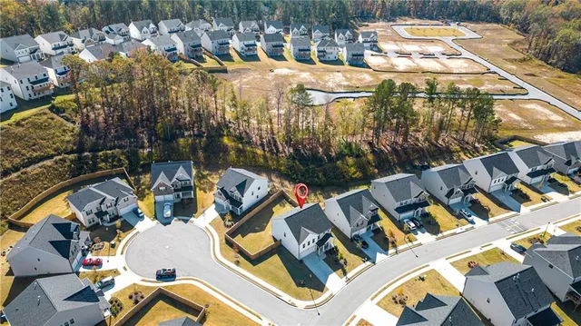 an aerial view of multiple house