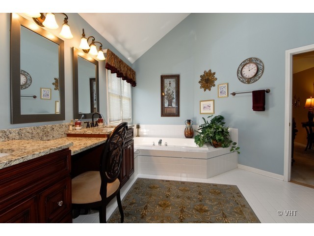 3530 Monarch Circle Naperville, IL 60564 - Photo 10 of 19 a bathroom with a sink a toilet and a mirror