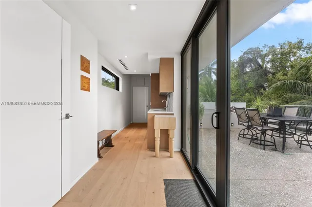 a room with furniture and a table