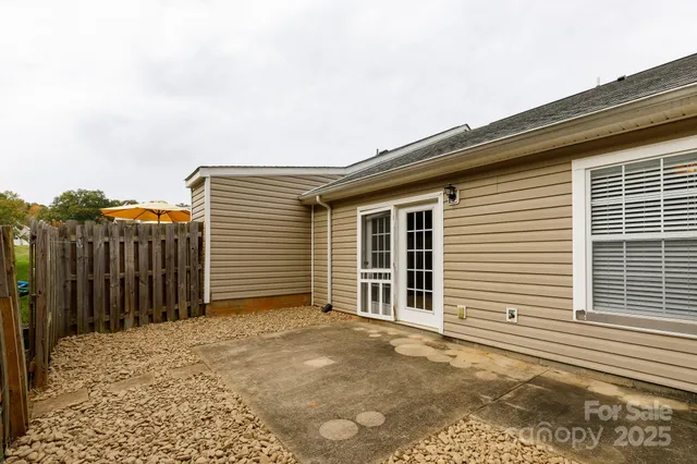 a backyard of a house