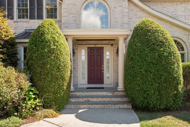 a front view of a house