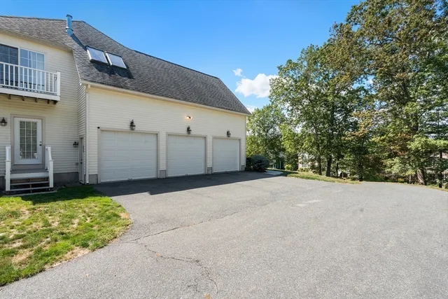 a view of a backyard of a house
