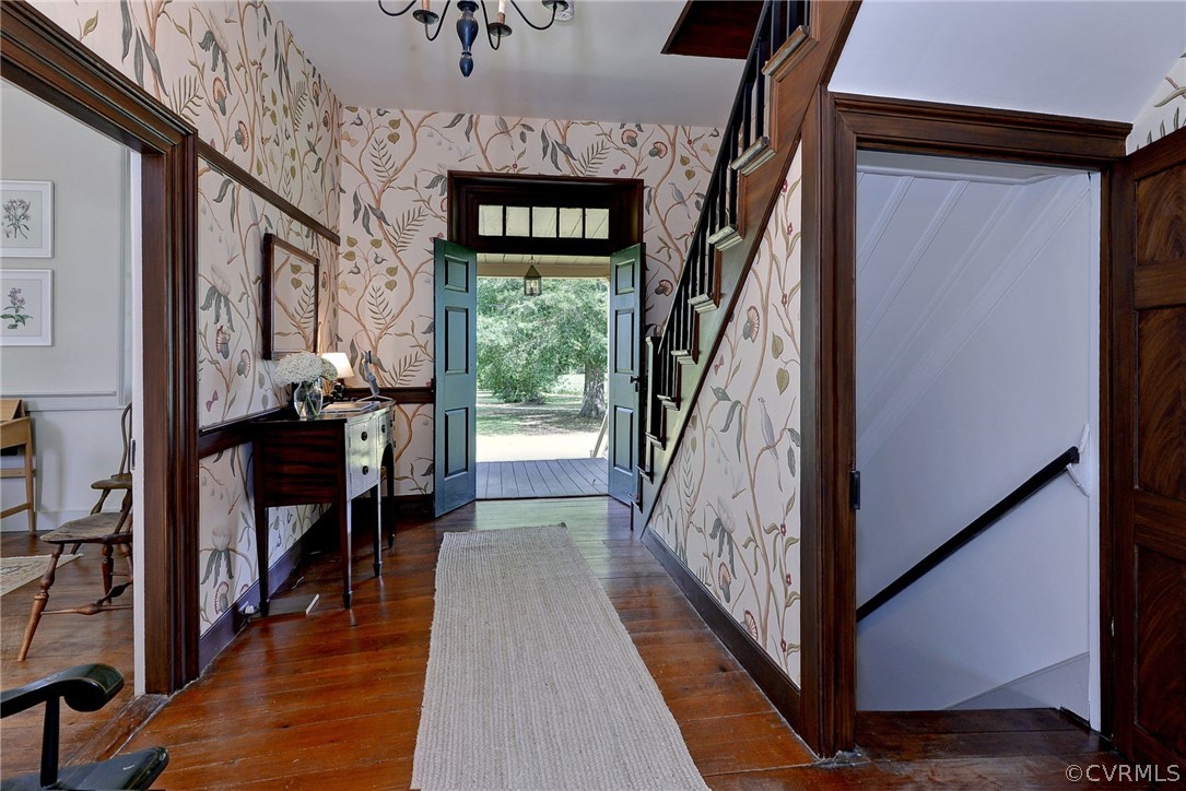 2459 Dunbrooke Road Tappahannock, VA 22560 - Photo 21 of 49 a view of entryway and hall with wooden floor
