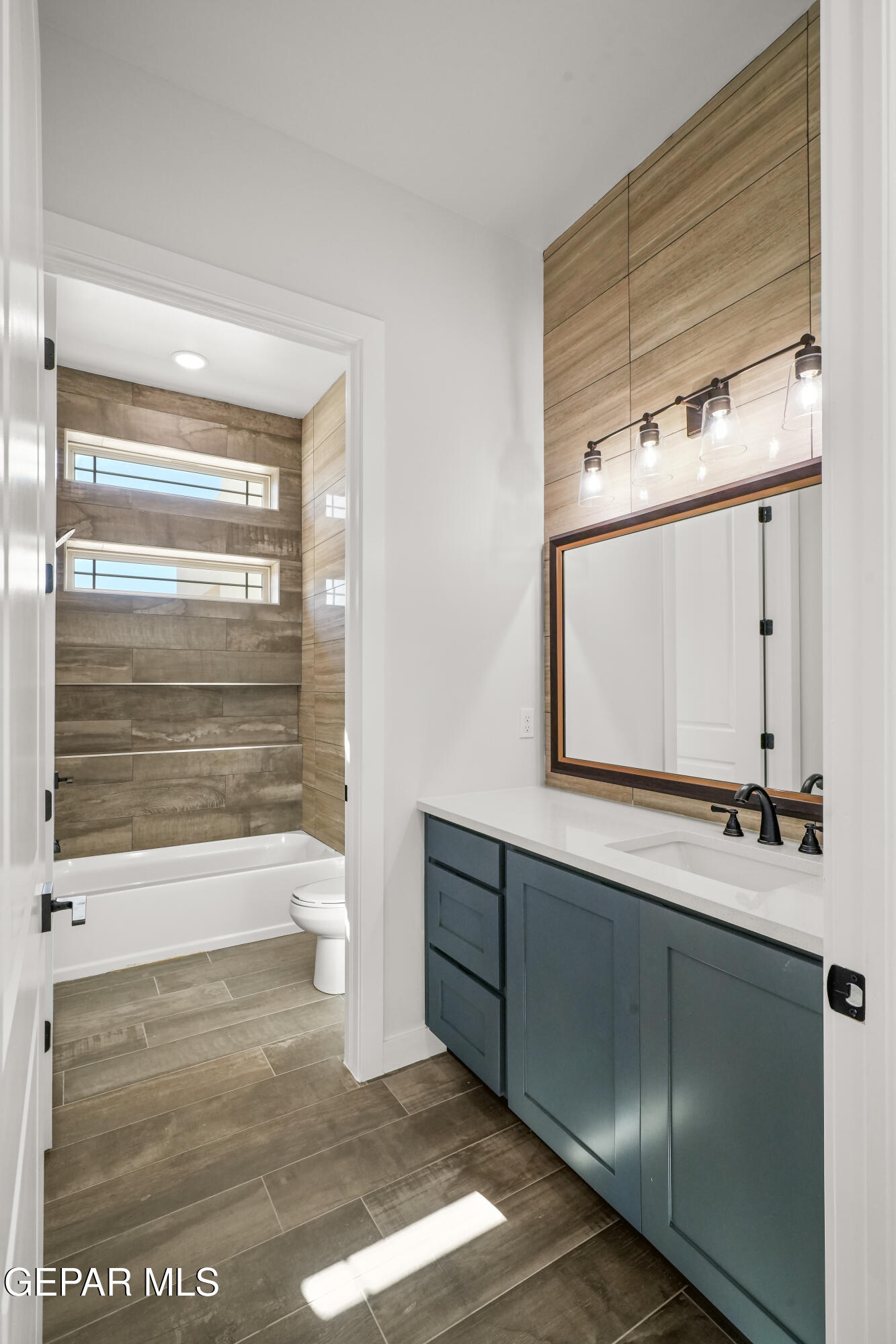 360 Rio De Jazmin Circle El Paso, TX 79932 - Photo 42 of 66 a bathroom with a sink a toilet and a mirror