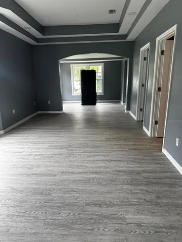 a view of a livingroom with a fireplace