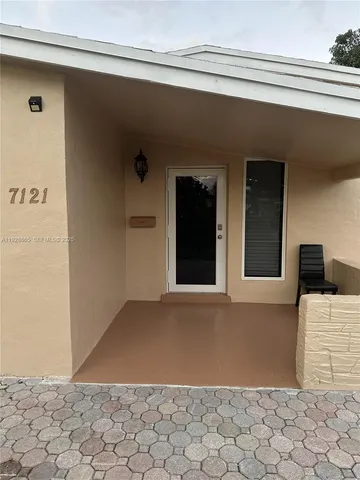 a view of a door of the house