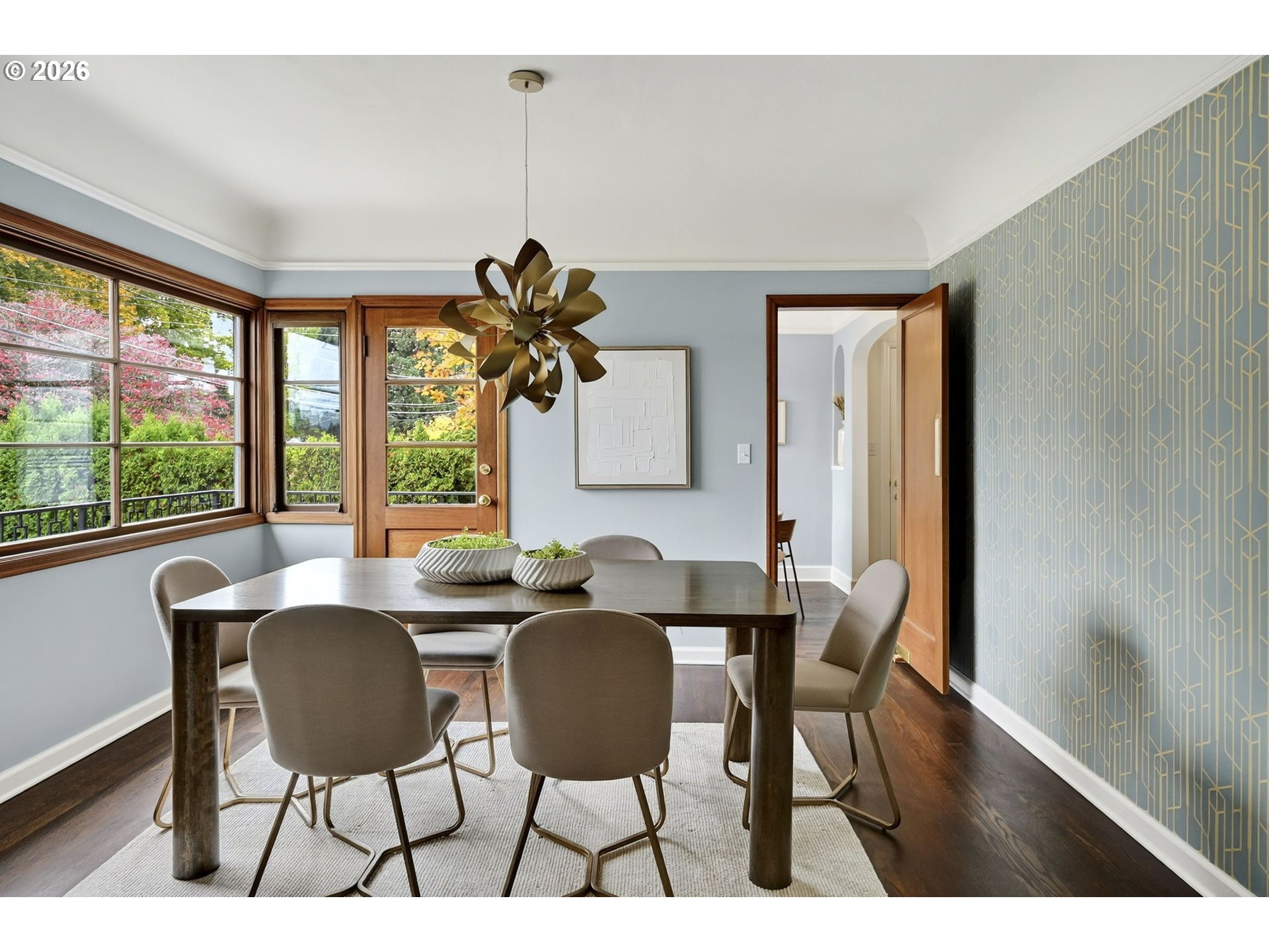 8035 Southwest 8th Avenue Portland, OR 97219 - Photo 12 of 42 a view of a dining room with furniture window and outside view