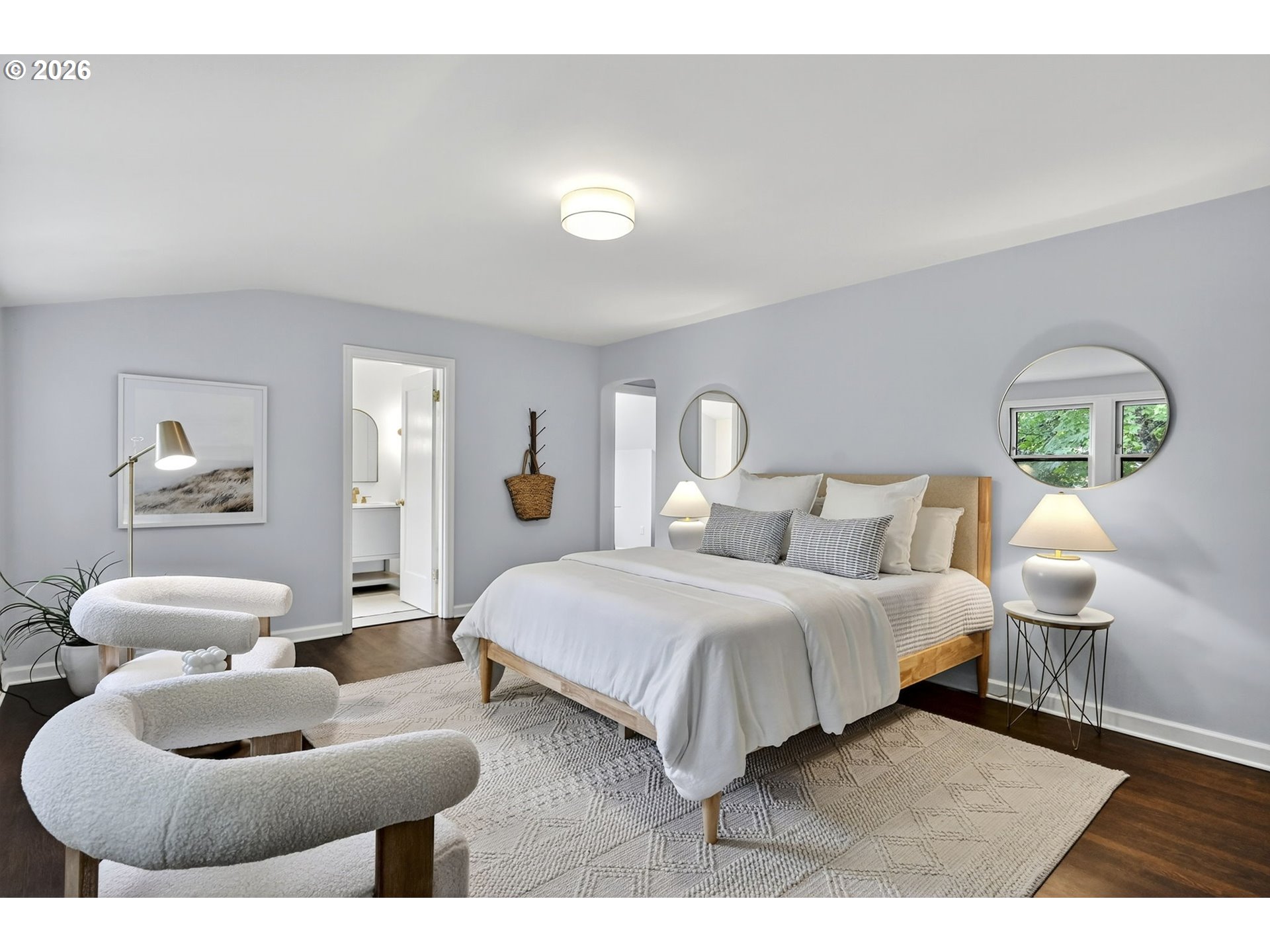 8035 Southwest 8th Avenue Portland, OR 97219 - Photo 23 of 42 a bedroom with bed and a couch