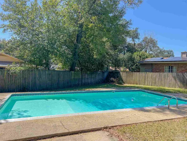 a backyard of a house