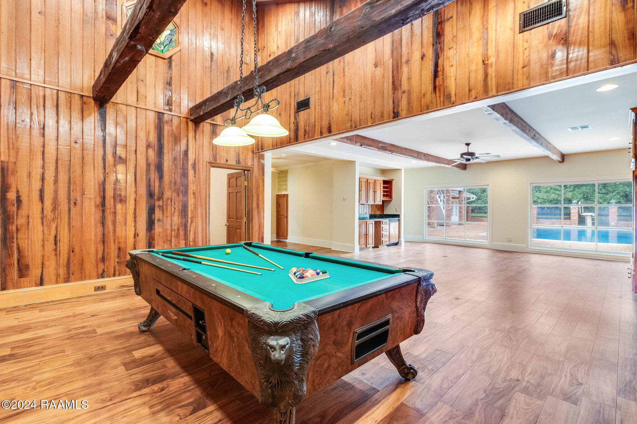 13933 Pumping Plant Road Abbeville, LA 70510 - Photo 16 of 49 Beamed Billiard Room