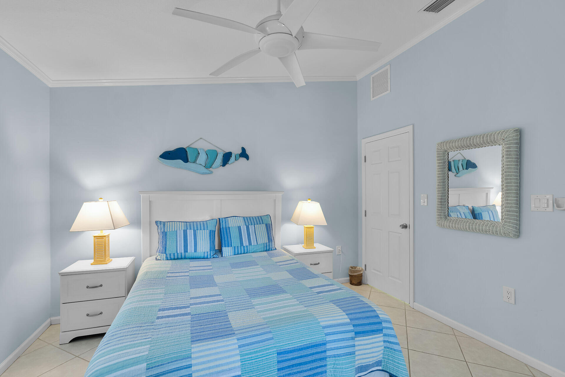 270 Sadowski Key Key Colony Beach, FL 33051 - Photo 14 of 46 a bed room with a bed and a lamp