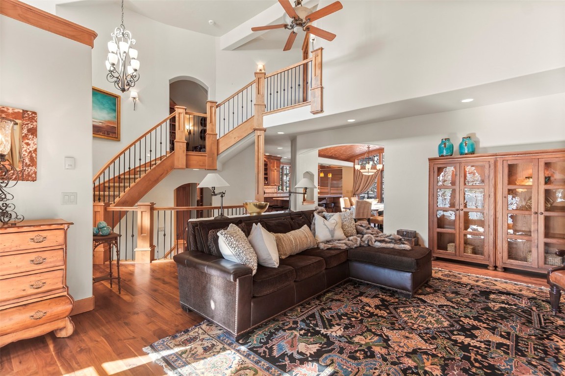780 Penstemon Road Keystone, CO 80435 - Photo 3 of 40 a living room with furniture and a chandelier