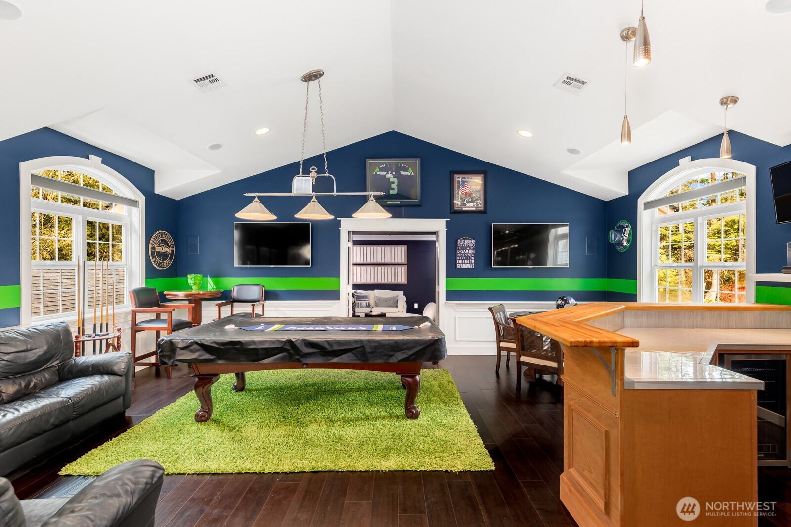 4826 196th Street Southeast Bothell, WA 98012 - Photo 29 of 40 a living room with fireplace furniture and a large window