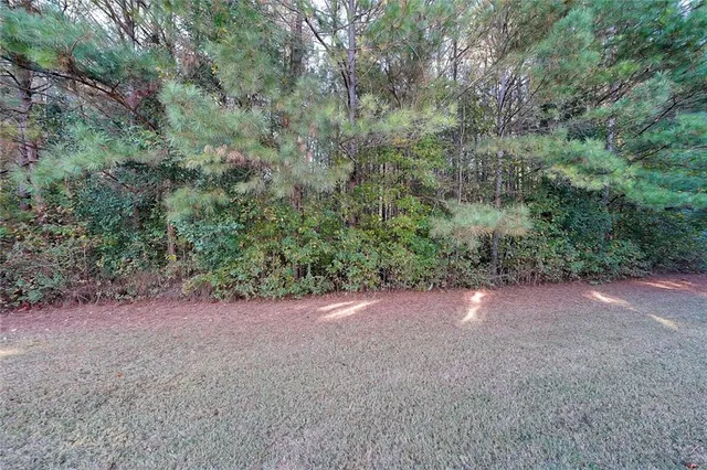 a view of a house with a backyard and porch