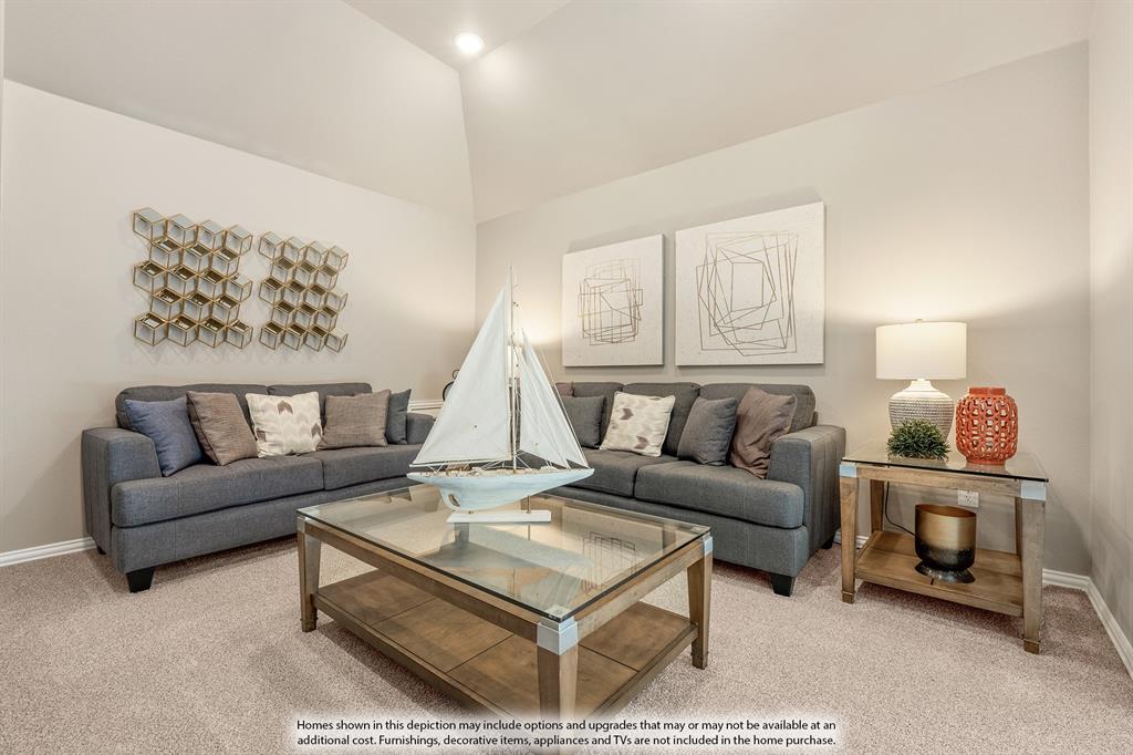 1141 Hitching Post Way Oak Point, TX 75068 - Photo 32 of 39 a living room with furniture and wooden floor