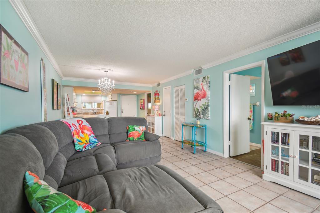 5915 Sea Ranch Drive, Unit 308 Hudson, FL 34667 - Photo 24 of 64 a living room with furniture and a flat screen tv