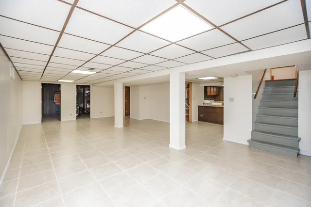 a view of a room with a furniture