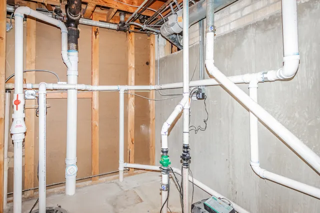 a view of staircase with railing and a window