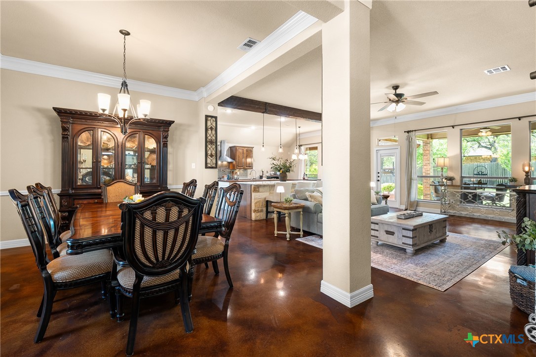 2405 Twin Ridge Court Belton, TX 76513 - Photo 4 of 30 a view of a dining room with furniture window and wooden floor