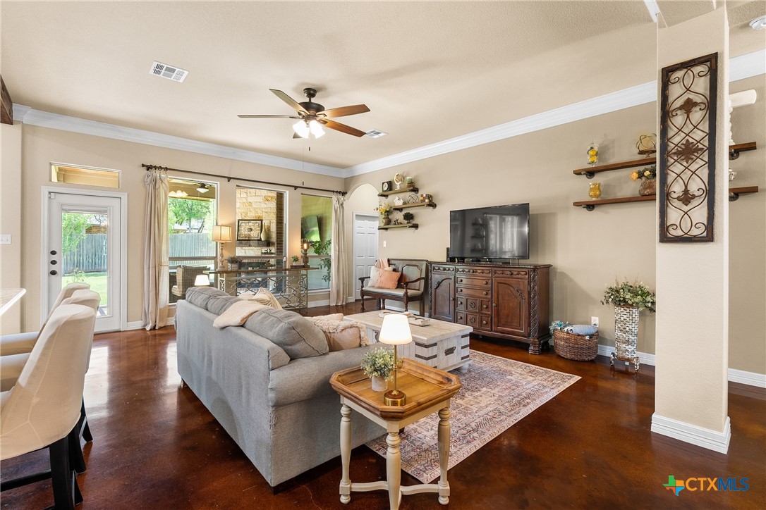 2405 Twin Ridge Court Belton, TX 76513 - Photo 9 of 30 a living room with furniture and wooden floor