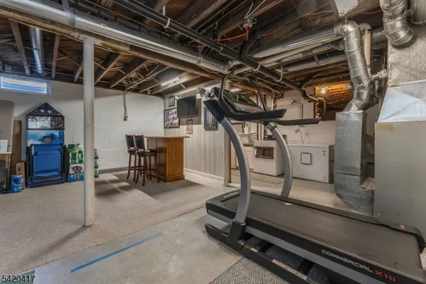 a room with gym equipment