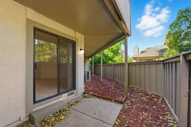 a view of a backyard with a garden