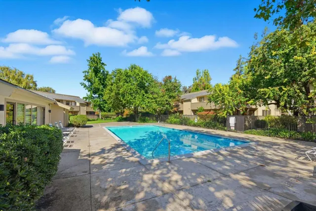 a view of backyard with green space