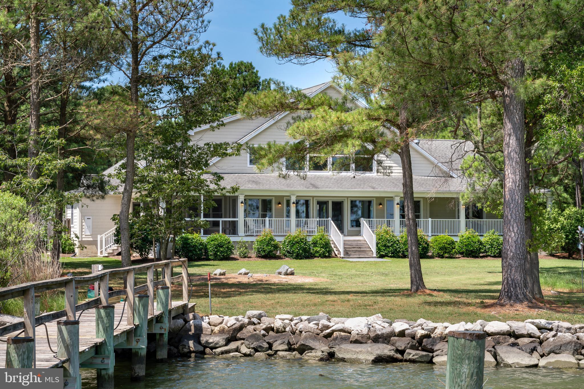 612 Hills Point Road Cambridge, MD 21613 - Photo 1 of 102 From pier, shady rear covered porch & screen porch