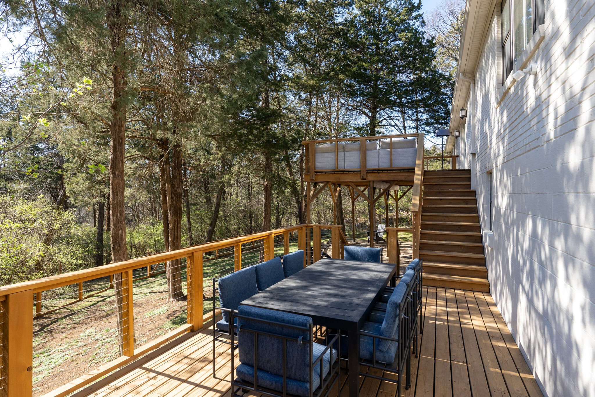4529 Shys Hill Road Nashville, TN 37215 - Photo 40 of 51 a view of balcony with wooden floor and outdoor seating