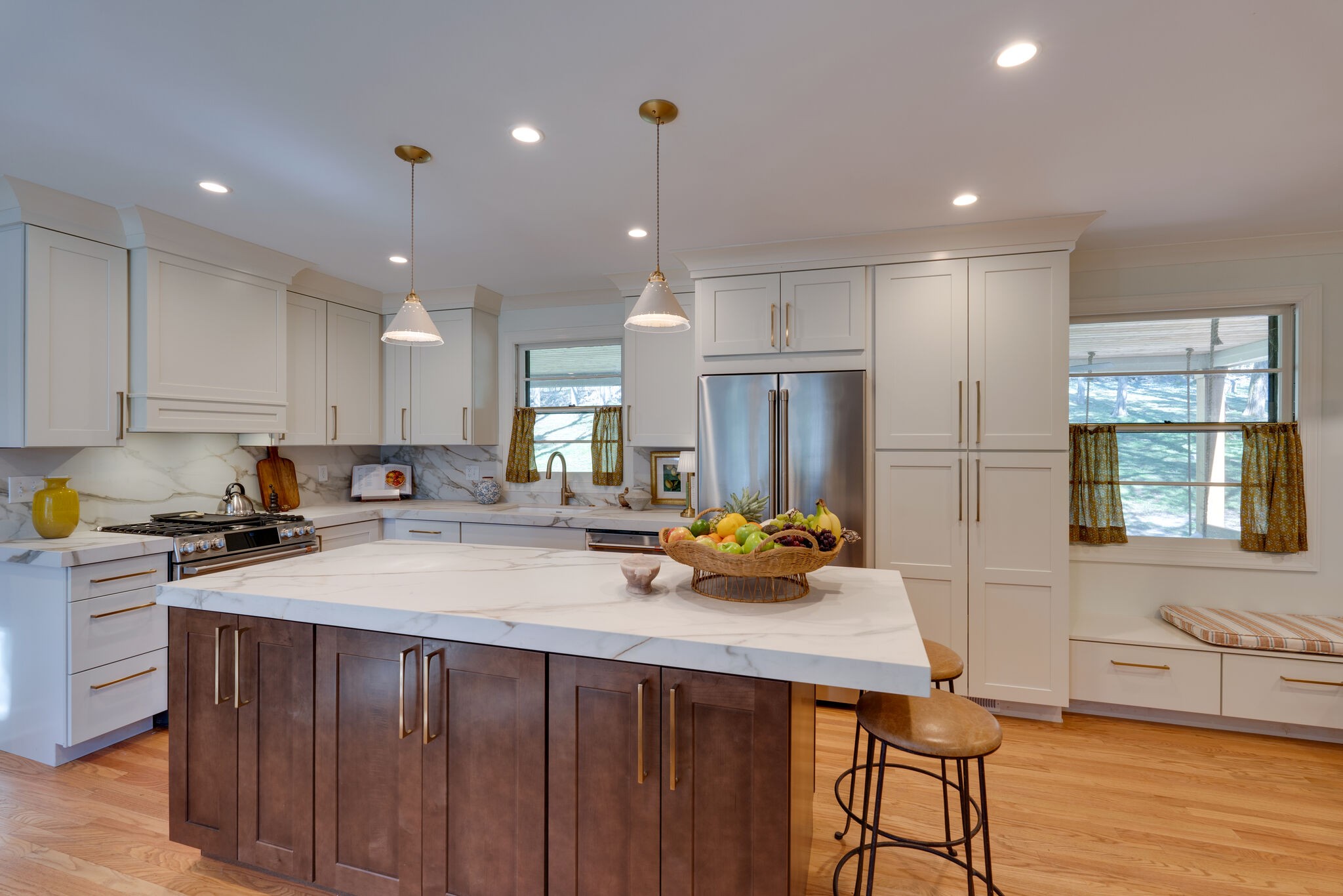 4529 Shys Hill Road Nashville, TN 37215 - Photo 10 of 51 a kitchen with a sink a stove a refrigerator cabinets and wooden floor