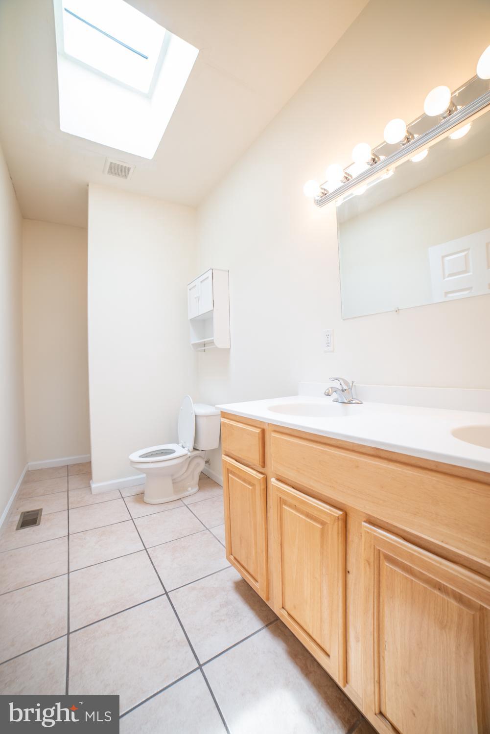 1838 North 16th Street, Unit 2 Philadelphia, PA 19121 - Photo 12 of 17 a spacious bathroom with a sink a toilet and a mirror