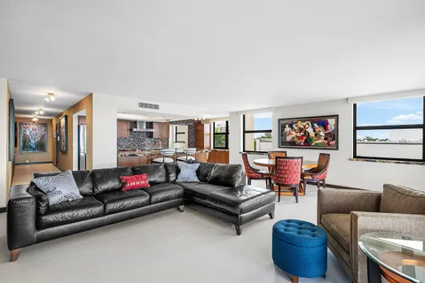 a living room with furniture and a couch