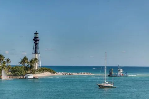 a view of an ocean and a city