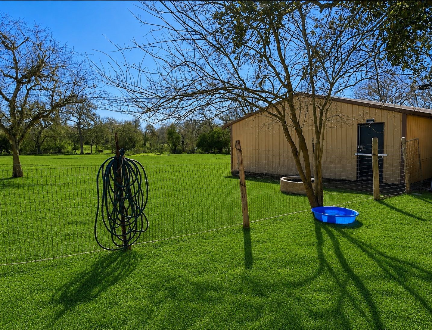 680 Stringtown Road Medina, TX 78055 - Photo 19 of 22 a view of a backyard with basketball court