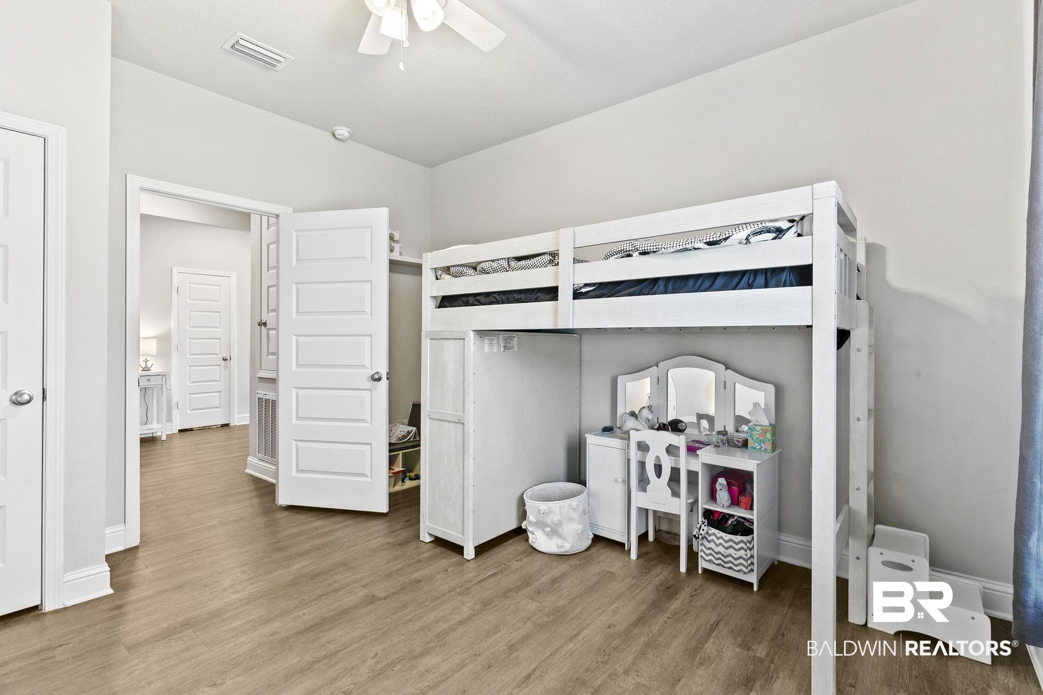 31610 Memphis Loop Daphne, AL 36527 - Photo 33 of 67 Bedroom featuring ceiling fan, wood finished floors, visible vents, and baseboards