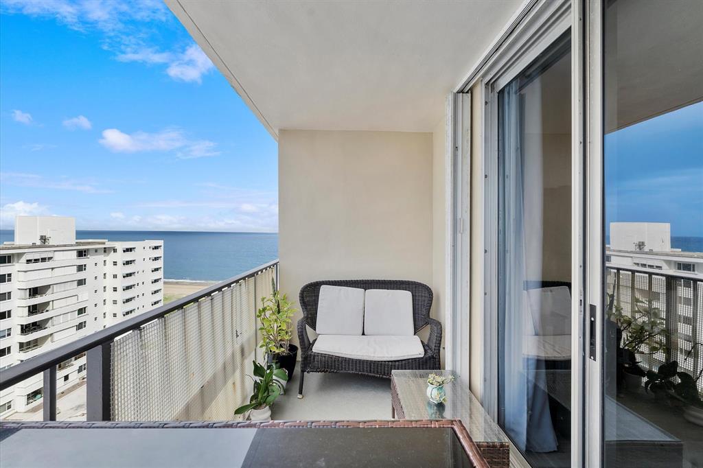 1900 South Ocean Boulevard, Unit 10J Pompano Beach, FL 33062 - Photo 7 of 36 a view of balcony with furniture