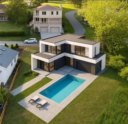 a view of a house with pool