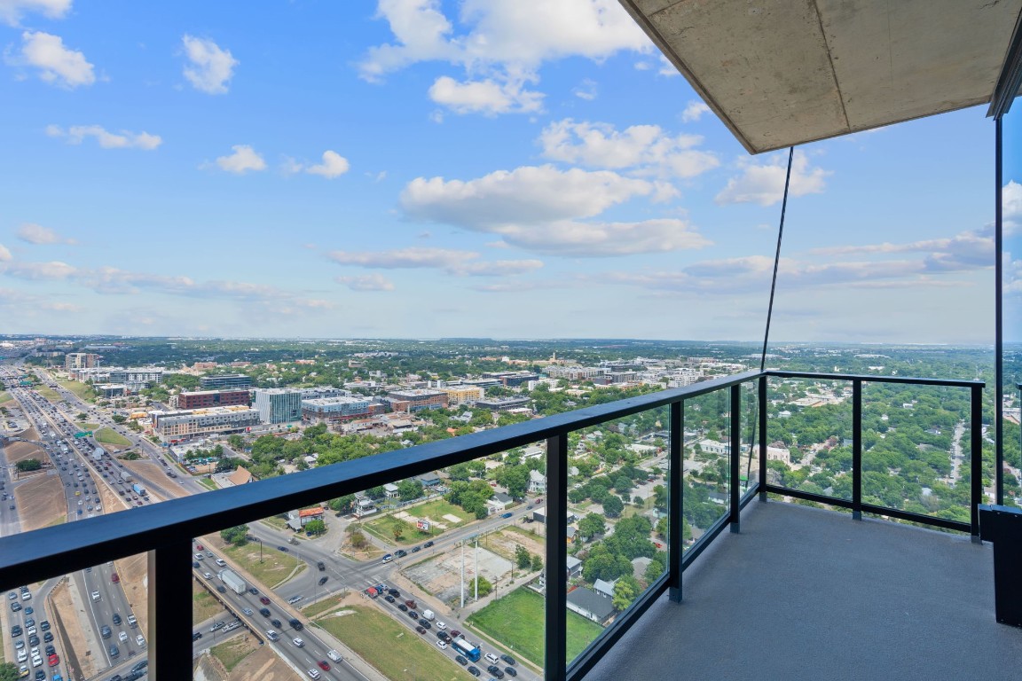 84 East Avenue, Unit 3404 Austin, TX 78701 - Photo 22 of 40 a view of a city from a balcony