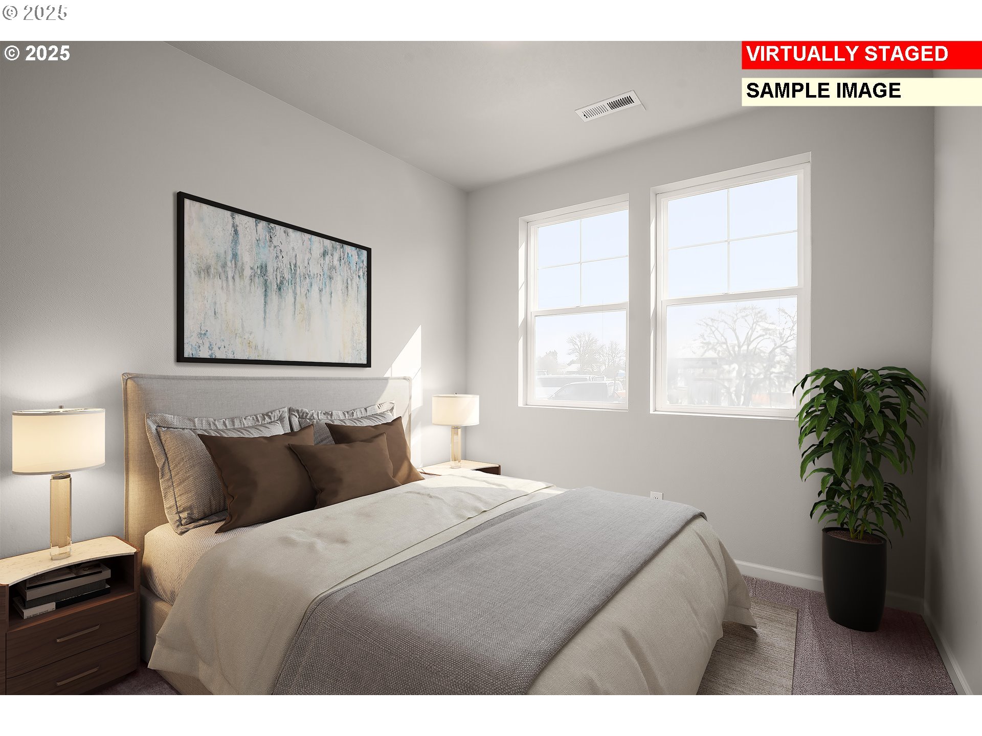 4314 Mount Tabor Street Southeast Salem, OR 97302 - Photo 12 of 16 a bedroom with a bed and a window