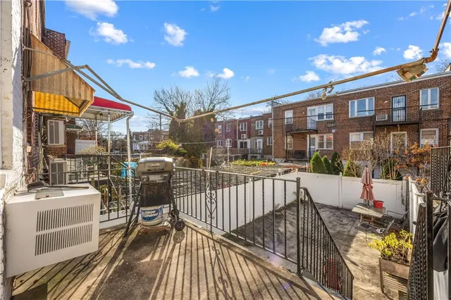 a view of balcony with patio
