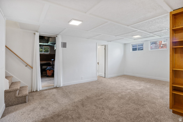 141 South 400 East Logan, UT 84321 - Photo 24 of 41 Below grade area featuring light colored carpet