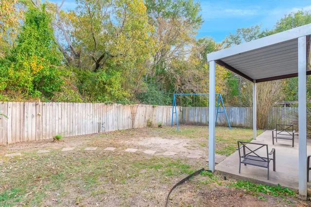 a backyard of a house