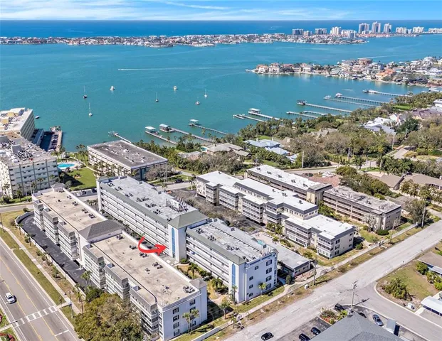 an aerial view of a city