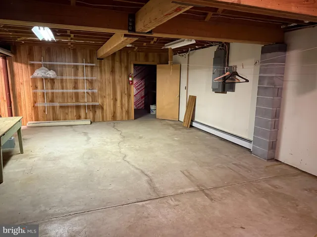 a view of room with furniture and garage