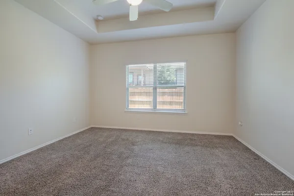 an empty room with a window