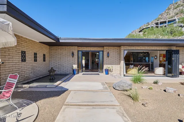 a view of outdoor space with seating space