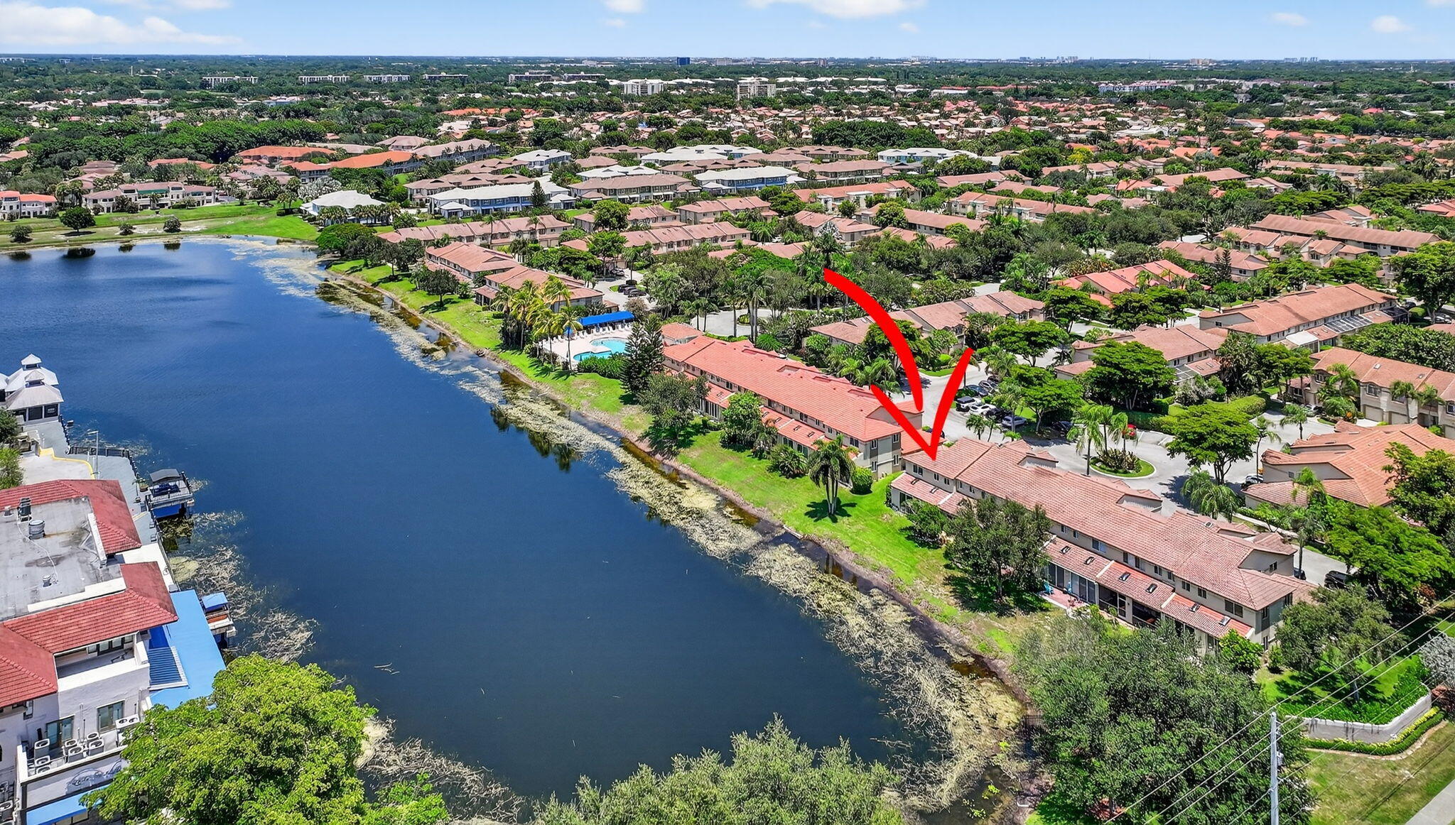 6806 Via Regina Boca Raton, FL 33433 - Photo 46 of 51 an aerial view of residential houses with outdoor space